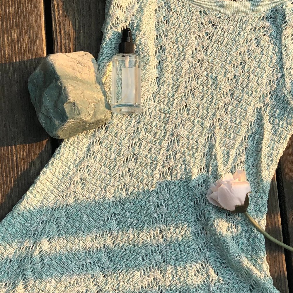 Blue and White Crochet Lace Kids Dress!